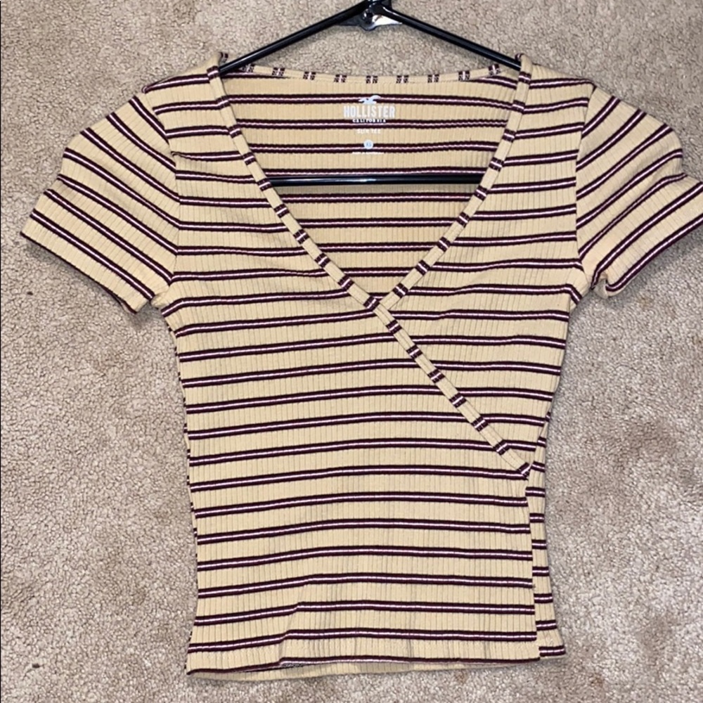 Hollister Striped Slim Tee Cropped